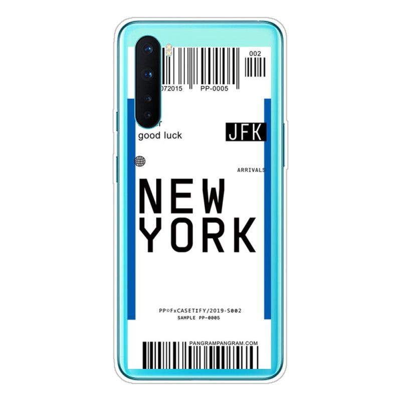 Cover OnePlus Nord Sort Boardingkort Til New York Beskyttelse