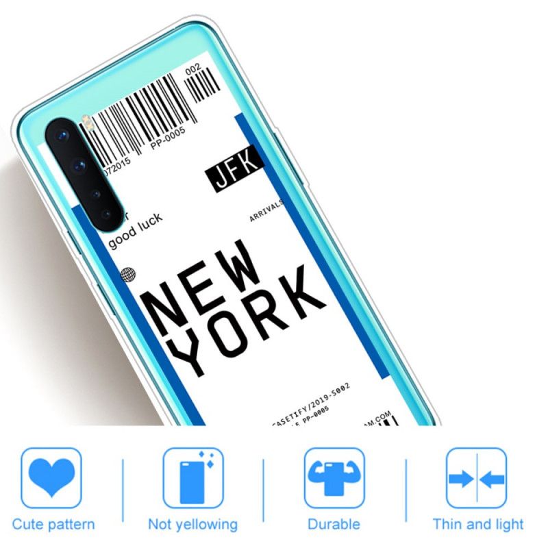 Cover OnePlus Nord Sort Boardingkort Til New York Beskyttelse