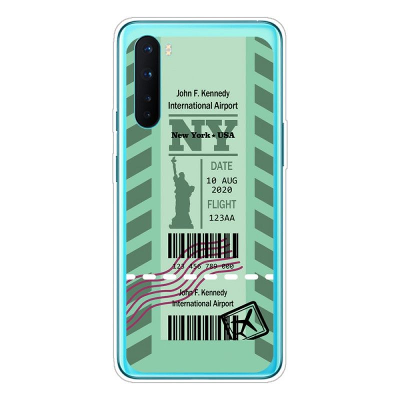 Cover OnePlus Nord Sort Boardingkort Til New York Beskyttelse