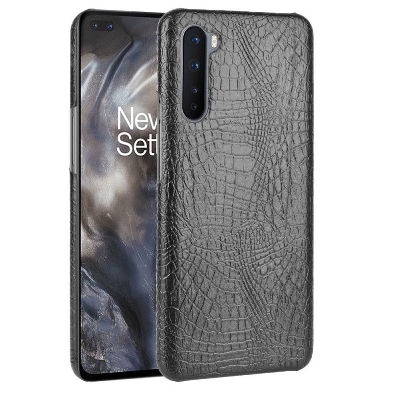 Cover OnePlus Nord Sort Mobilcover Krokodillehudeffekt