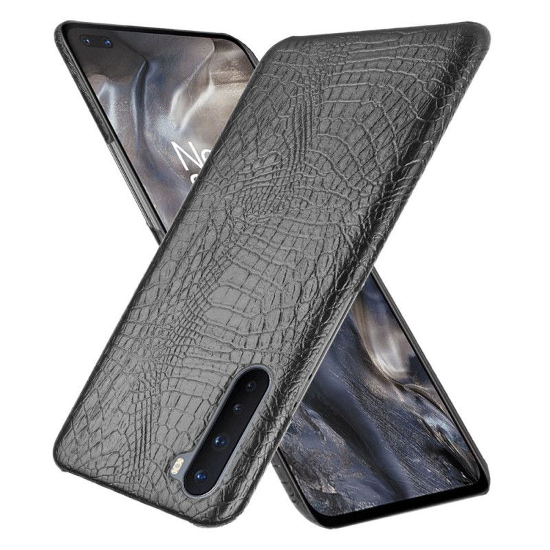 Cover OnePlus Nord Sort Mobilcover Krokodillehudeffekt