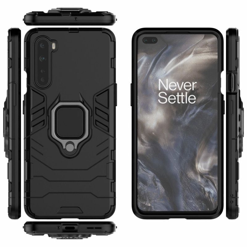 Cover OnePlus Nord Sort Mobilcover Resistent Ring