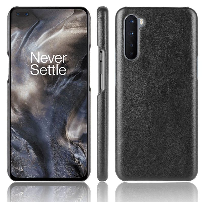 Cover OnePlus Nord Sort Præstationslychee-Lædereffekt