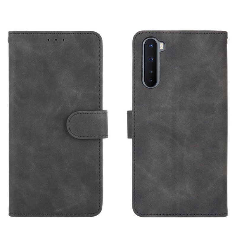 Flip Cover Læder for OnePlus Nord Sort Soft Touch Af Lædereffekt