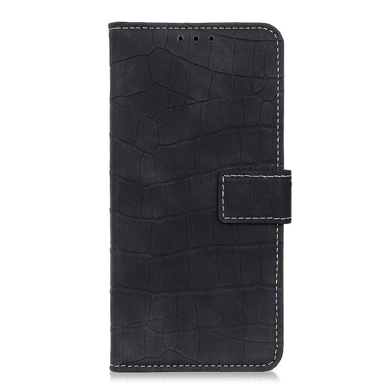 Flip Cover Læder for OnePlus Nord Sort Vintage Krokodillehudstil