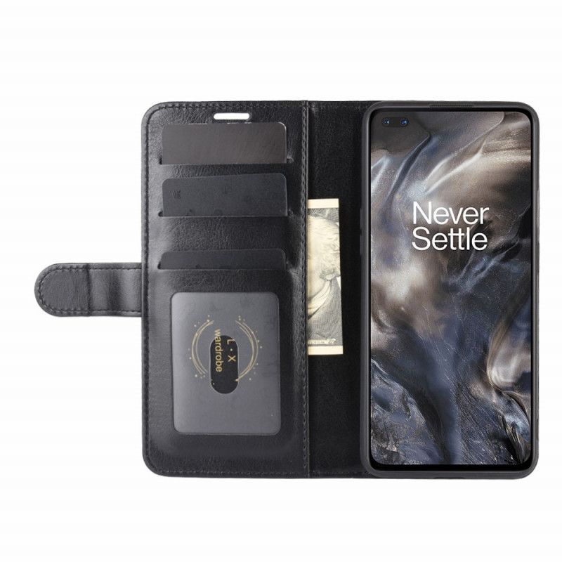 Flip Cover Læder OnePlus Nord Sort Ultra Kunstlæder Original