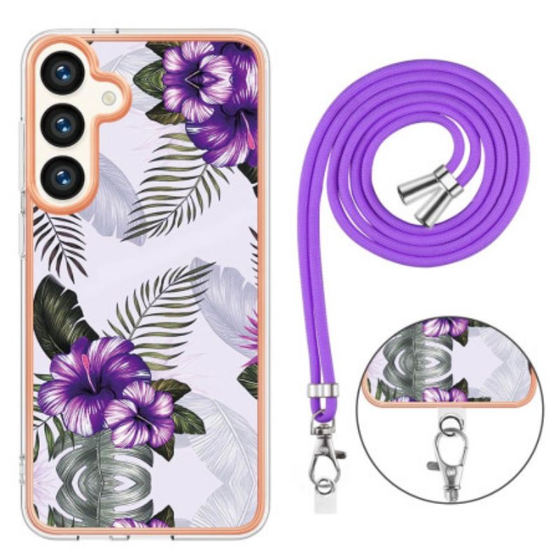 Cover Samsung Galaxy S24 Plus 5g Lilla Blomster Snor