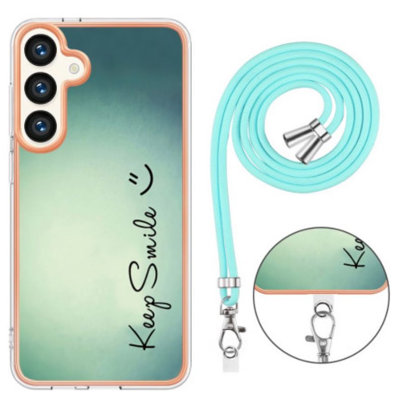 Cover Samsung Galaxy S24 Plus 5g Telefon Etui Hold Smile Cordon