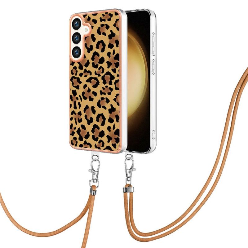 Cover Samsung Galaxy S24 Plus 5g Telefon Etui Snøre Leopard Print