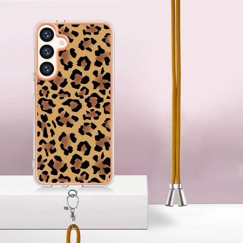 Cover Samsung Galaxy S24 Plus 5g Telefon Etui Snøre Leopard Print