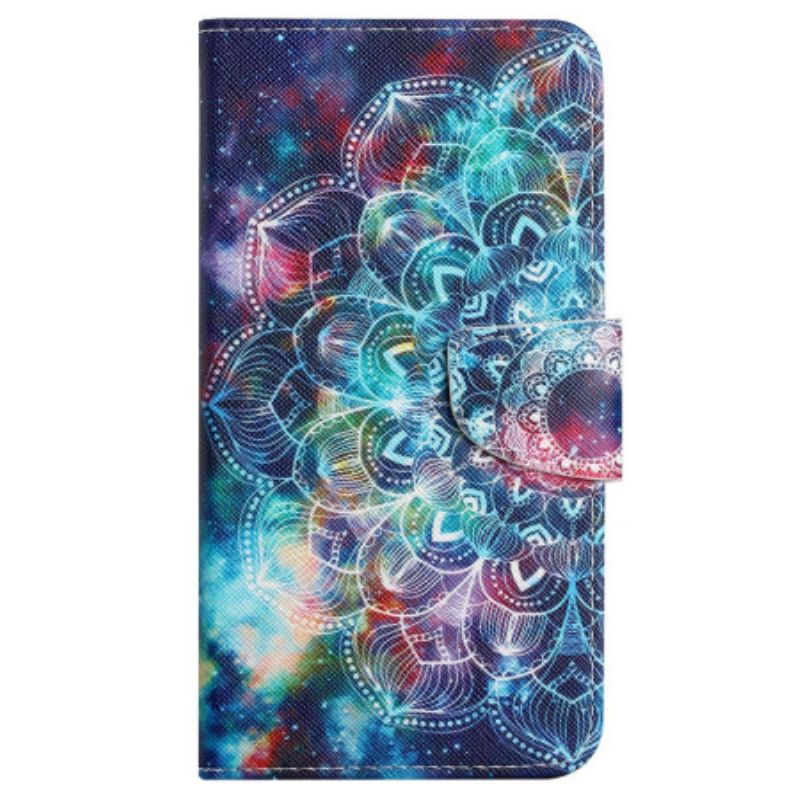 Flip Cover Samsung Galaxy S24 Plus 5g Farverig Mandala Med Rem