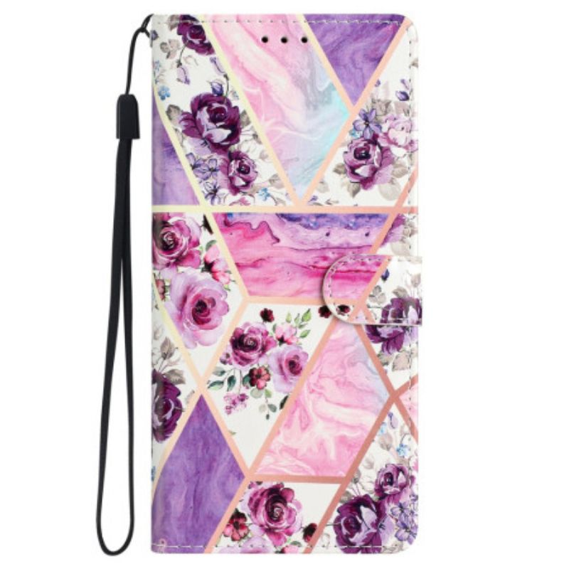 Flip Cover Samsung Galaxy S24 Plus 5g Lilla Blomster