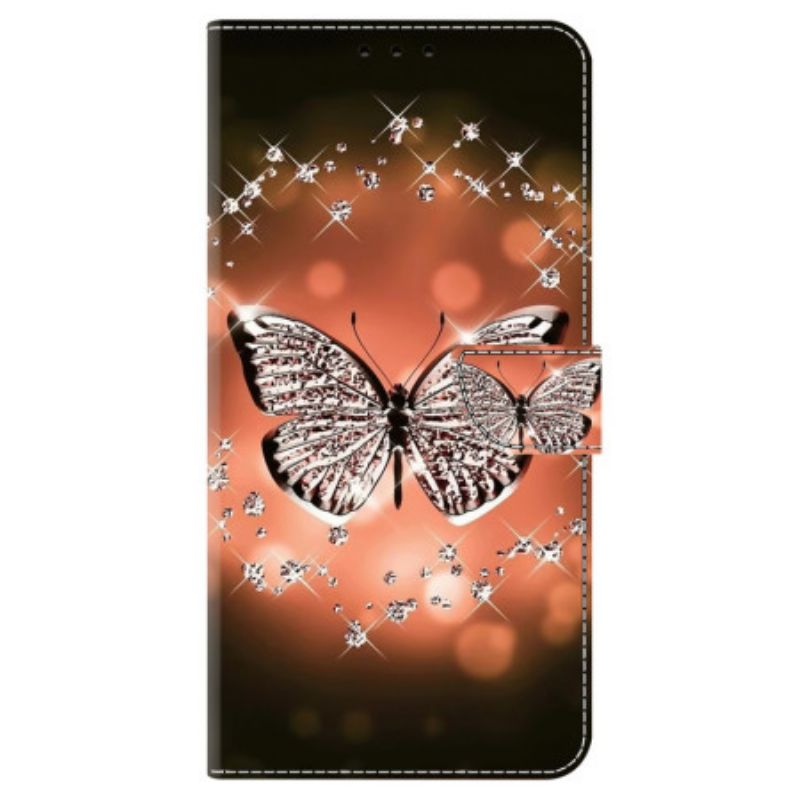 Flip Cover Til Samsung Galaxy S24 Plus 5g Krystalsommerfugl