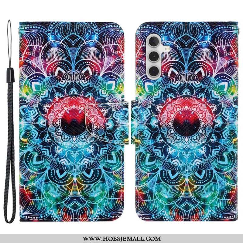 Flip Cover Til Samsung Galaxy S24 Plus 5g Mandala Med Rem