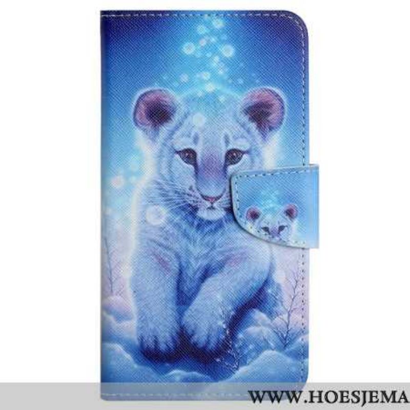 Læder Cover Samsung Galaxy S24 Plus 5g Leopardmønster Med Rem