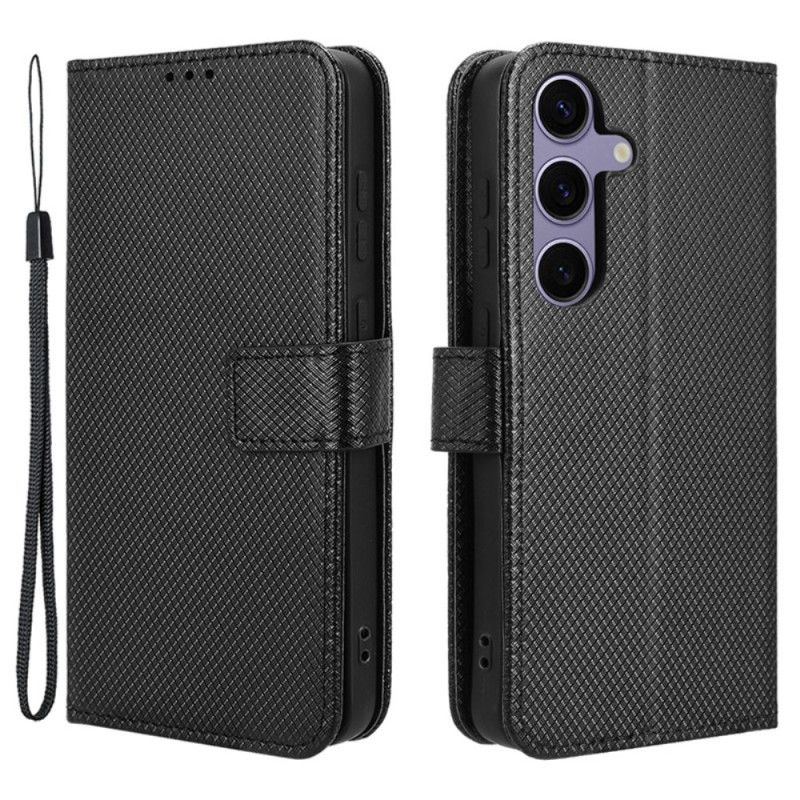 Læder Cover Samsung Galaxy S24 Plus 5g Telefon Etui Prikket Rem