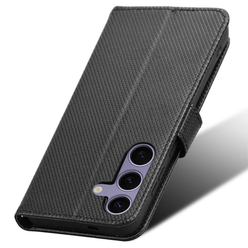 Læder Cover Samsung Galaxy S24 Plus 5g Telefon Etui Prikket Rem