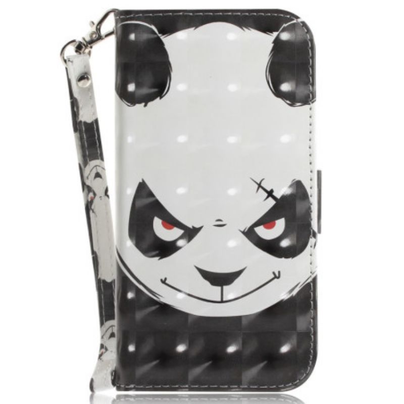 Læder Cover Samsung Galaxy S24 Plus 5g Vred Panda Med Rem