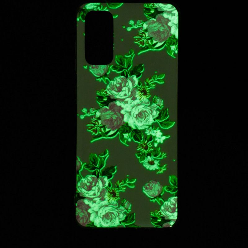 Cover for Samsung Galaxy S20 Fluorescerende Frihedsblomster