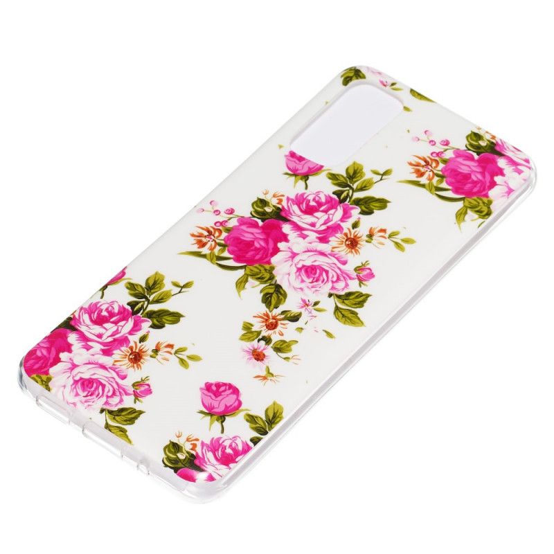 Cover for Samsung Galaxy S20 Fluorescerende Frihedsblomster