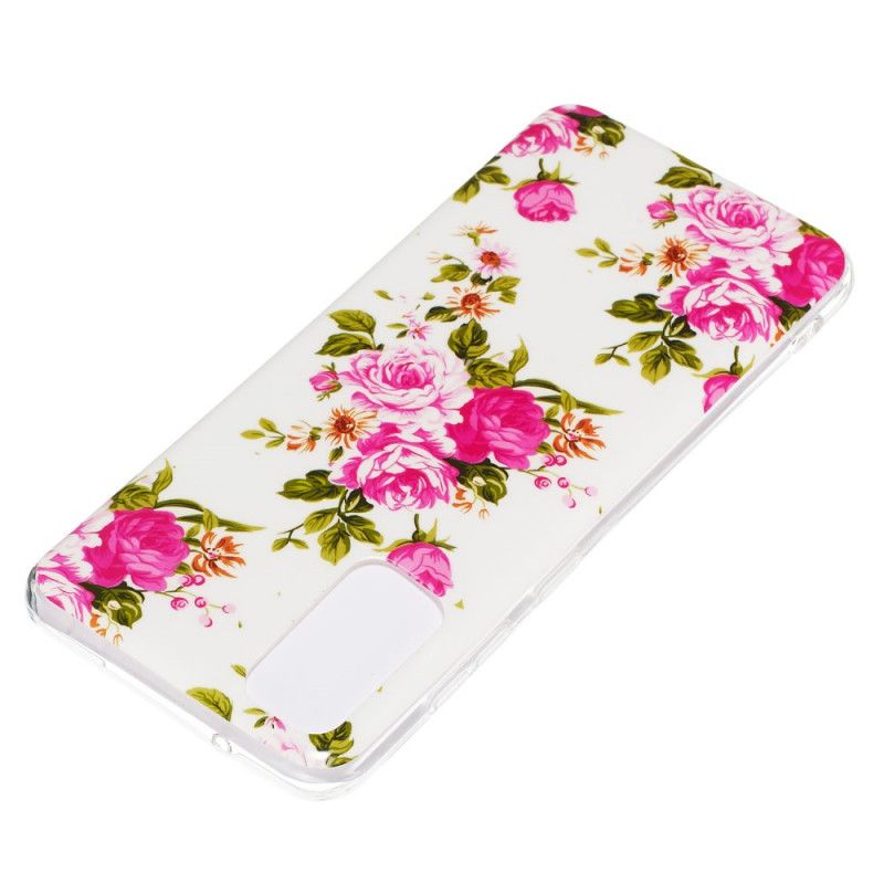 Cover for Samsung Galaxy S20 Fluorescerende Frihedsblomster