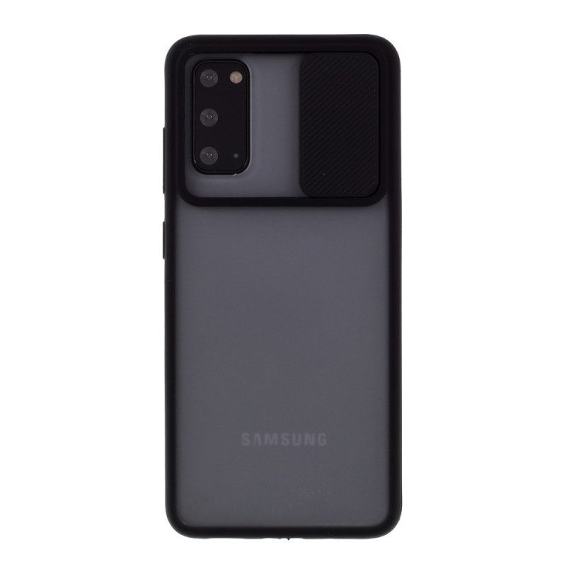 Cover for Samsung Galaxy S20 Sort Mat Camshield Og Farvede Kanter