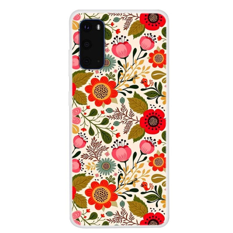 Cover Samsung Galaxy S20 Blomstertæppe