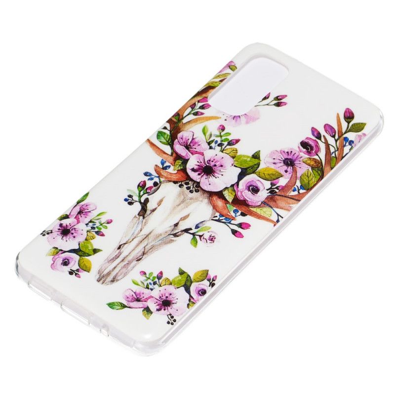 Cover Samsung Galaxy S20 Fluorescerende Blomstrende Elg