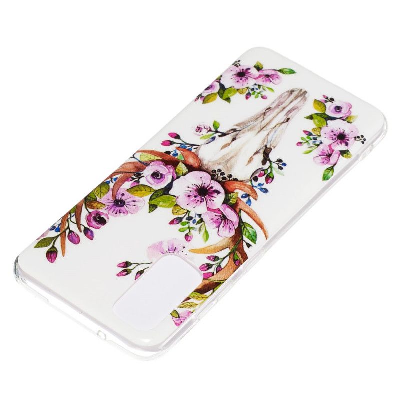 Cover Samsung Galaxy S20 Fluorescerende Blomstrende Elg