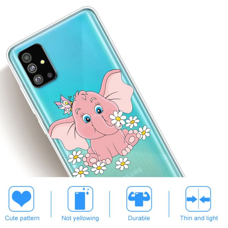 Cover Samsung Galaxy S20 Gennemsigtig Lyserød Elefant