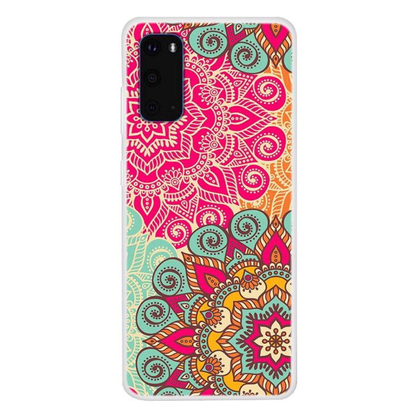 Cover Samsung Galaxy S20 Magenta Mobilcover Mandala-Tendens