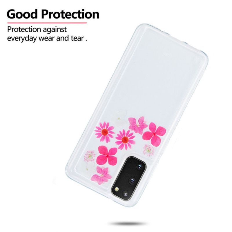 Cover Samsung Galaxy S20 Mobilcover Flydende Blomster