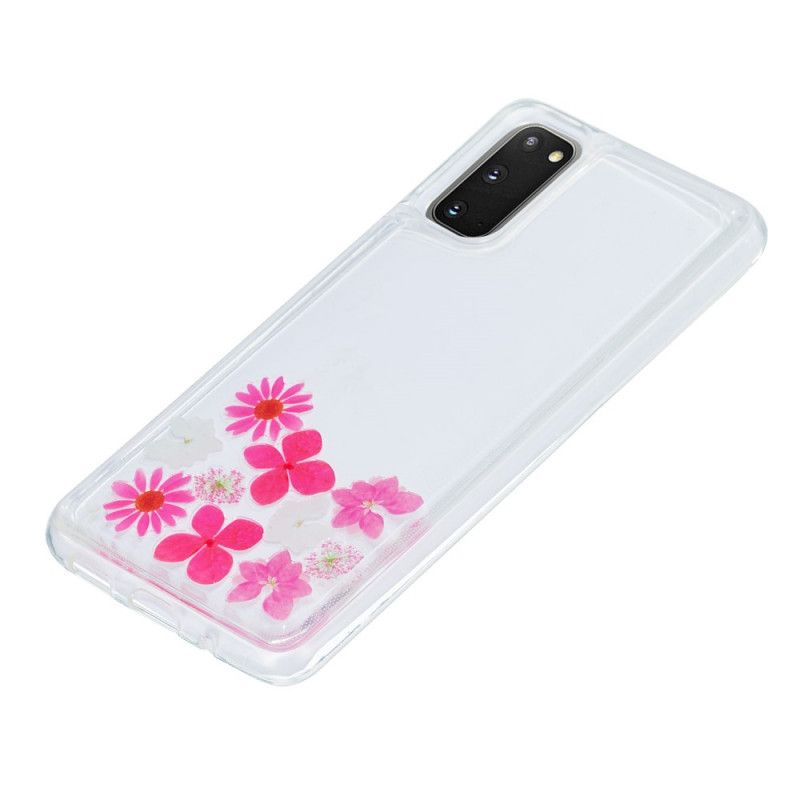 Cover Samsung Galaxy S20 Mobilcover Flydende Blomster