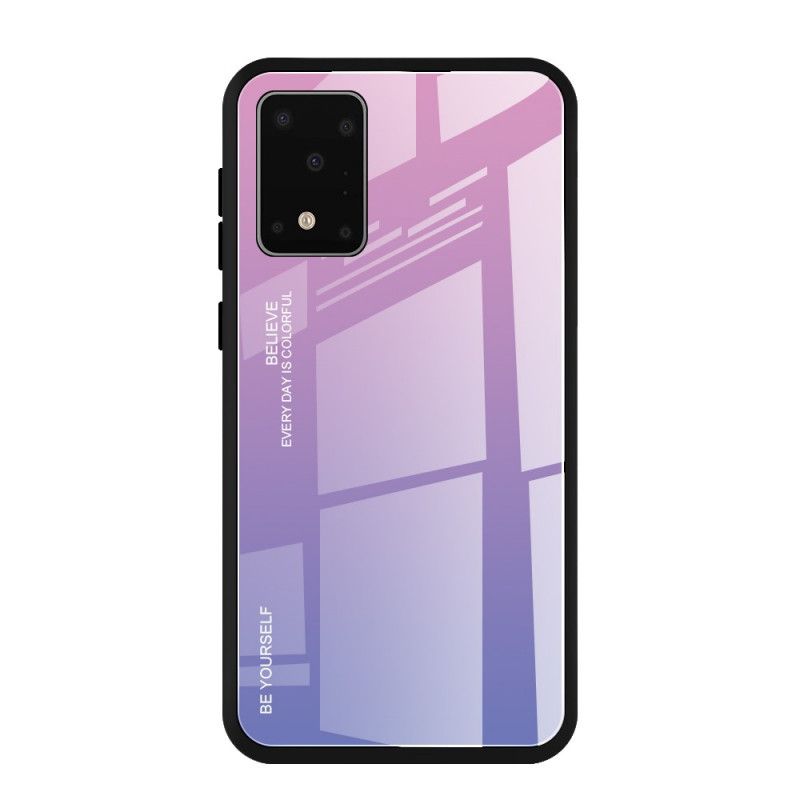 Cover Samsung Galaxy S20 Rød Vær Dig Selv Hærdet Glas Original