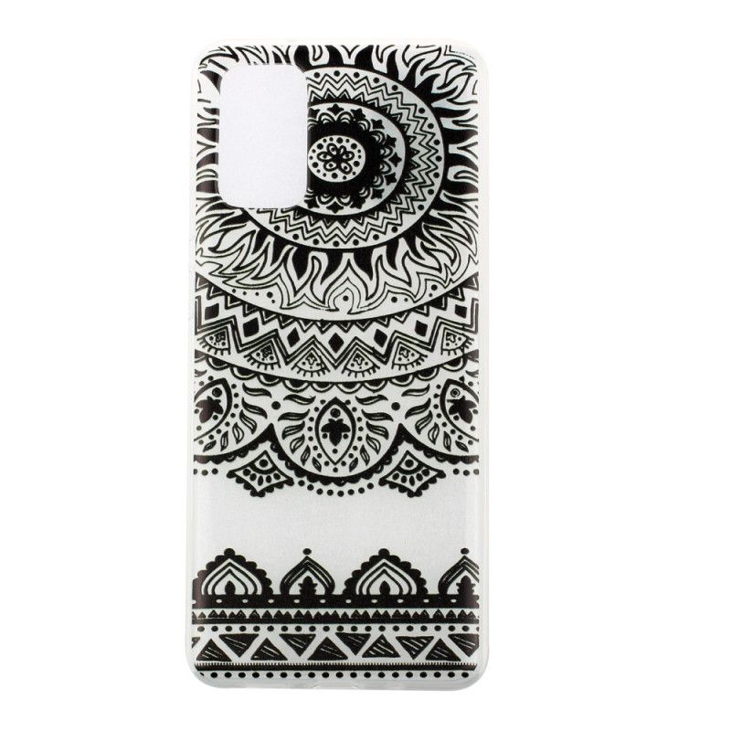 Cover Samsung Galaxy S20 Sort Gennemsigtig Blomstermandala