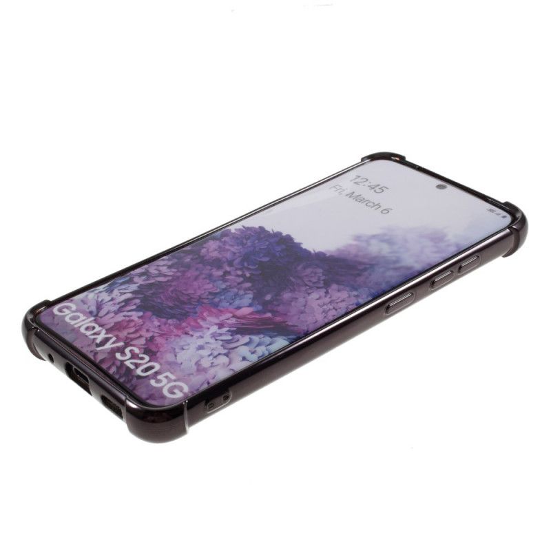 Cover Samsung Galaxy S20 Sort Gennemsigtige Kanter Af Farvede Farvestoffer