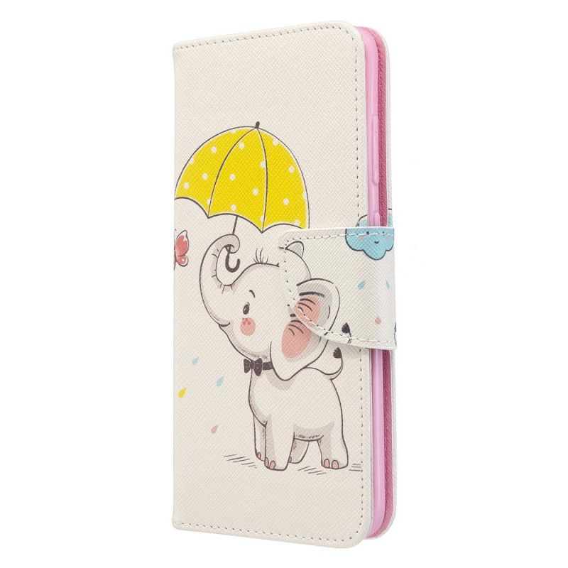 Flip Cover Læder for Samsung Galaxy S20 Baby Elefant