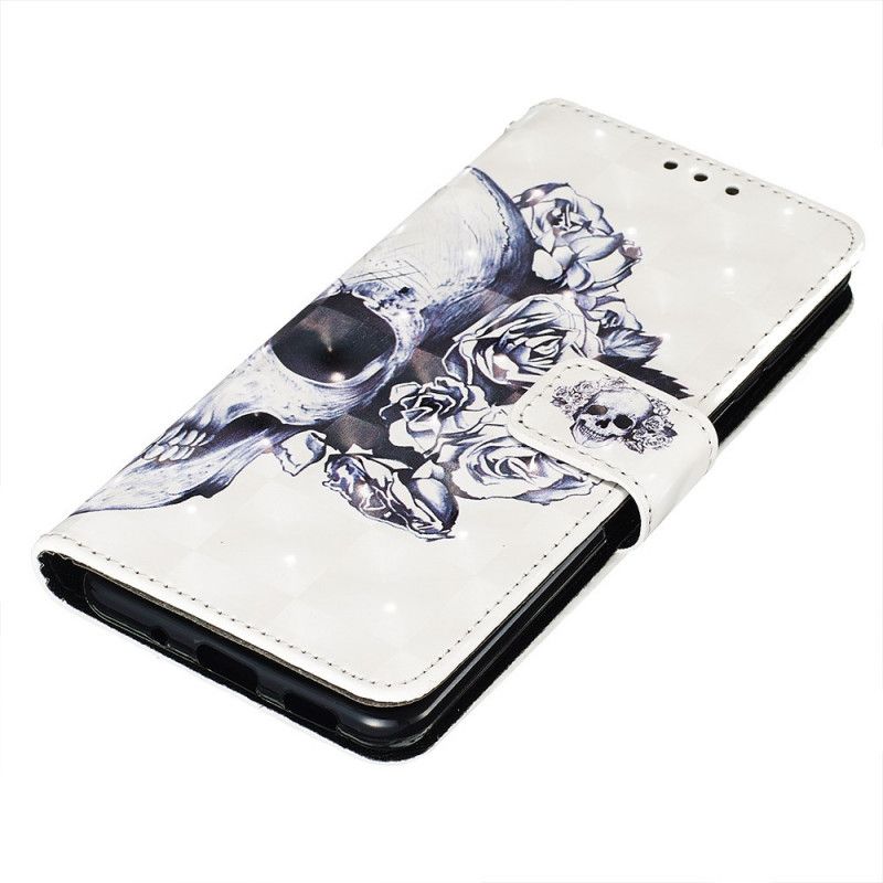 Flip Cover Læder for Samsung Galaxy S20 Blomstret Kranium