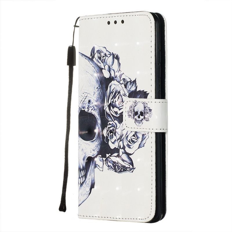 Flip Cover Læder for Samsung Galaxy S20 Blomstret Kranium