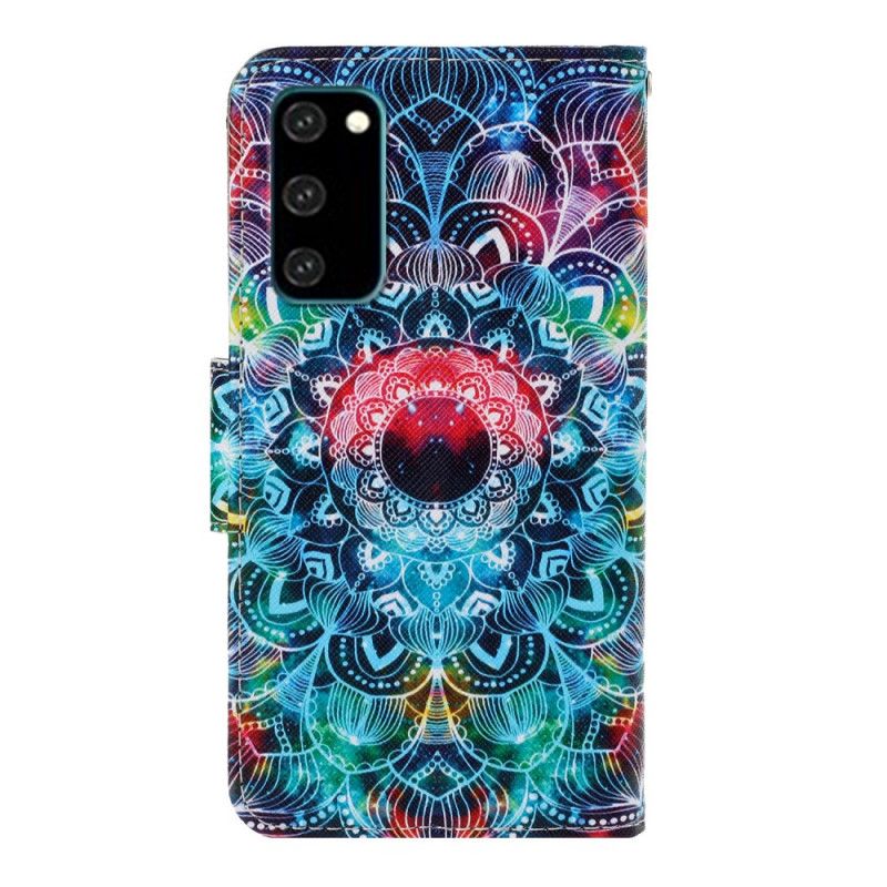 Flip Cover Læder for Samsung Galaxy S20 Prangende Rem Mandala