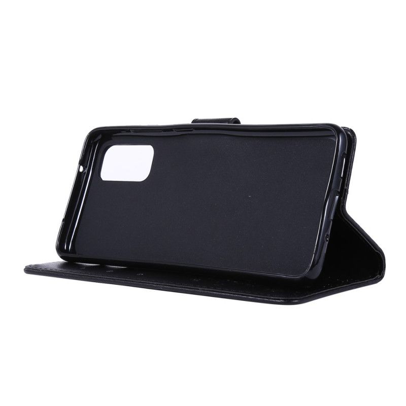 Flip Cover Læder for Samsung Galaxy S20 Sort Fortryllede Sommerfugle