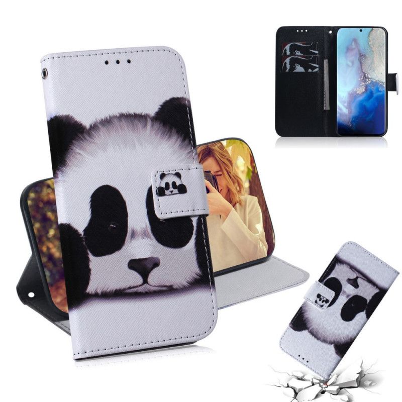 Flip Cover Læder Samsung Galaxy S20 Panda Ansigt