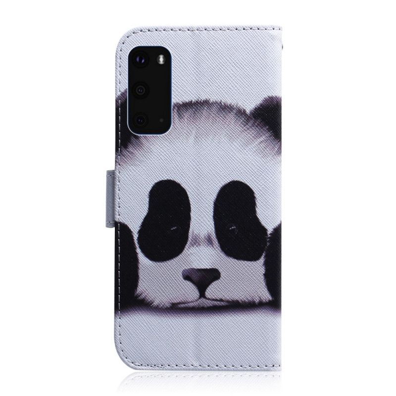 Flip Cover Læder Samsung Galaxy S20 Panda Ansigt