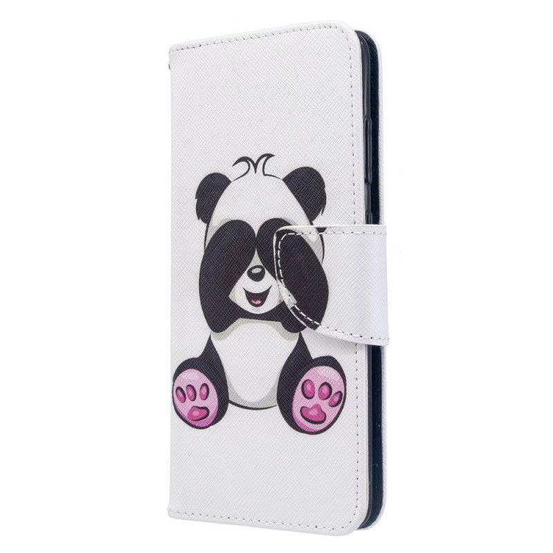 Flip Cover Læder Samsung Galaxy S20 Sjov Panda