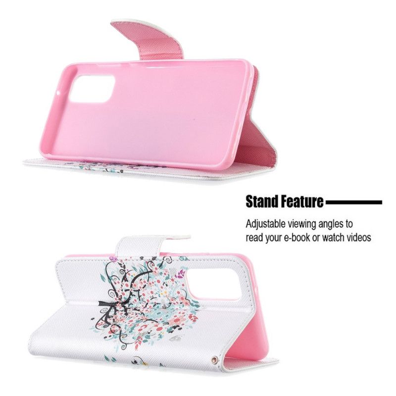 Flip Cover Samsung Galaxy S20 Mobilcover Blomstret Træ