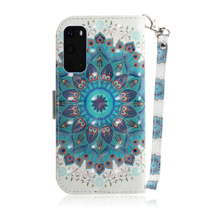 Flip Cover Samsung Galaxy S20 Mobilcover Mesterlig Mandala Med Rem