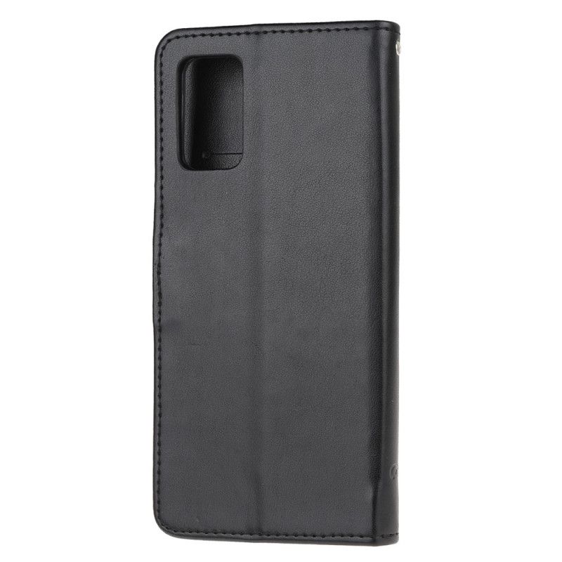 Flip Cover Samsung Galaxy S20 Sort Diskret Sommerfuglestrop