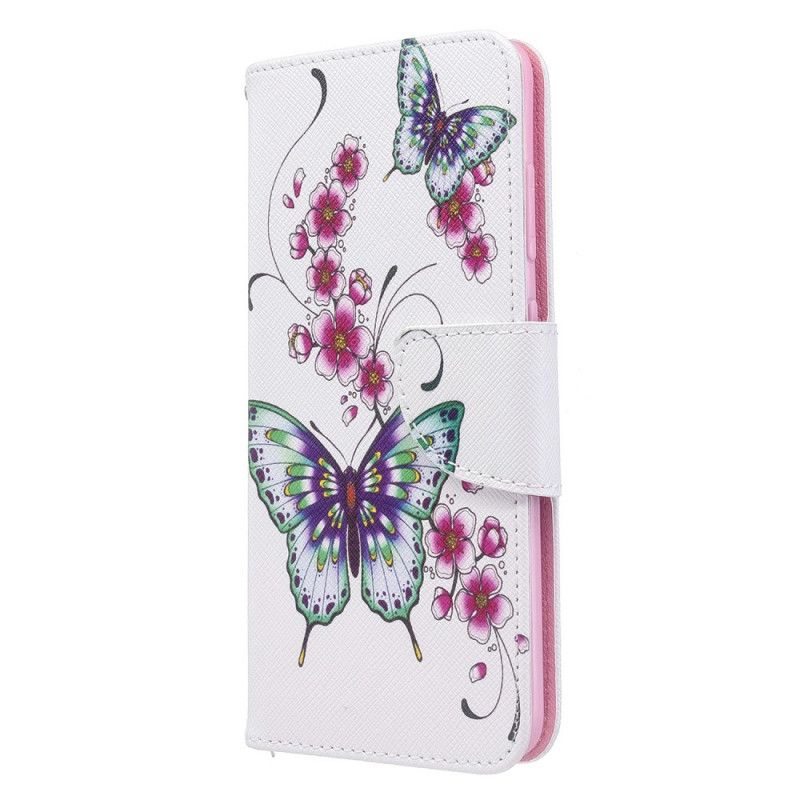 Flip Cover Samsung Galaxy S20 Sort Mobilcover Kongesommerfugle