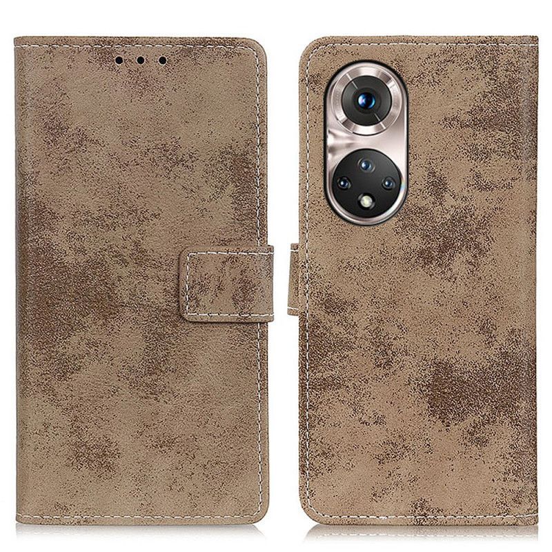 Flip Cover Huawei Nova 9 Pro / Honor 50 Pro Vintage Lædereffekt