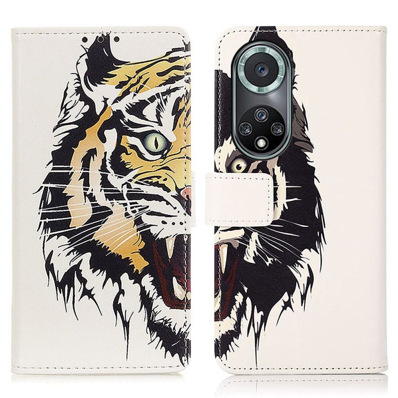 Læder Cover Huawei Nova 9 Pro / Honor 50 Pro Fierce Tiger